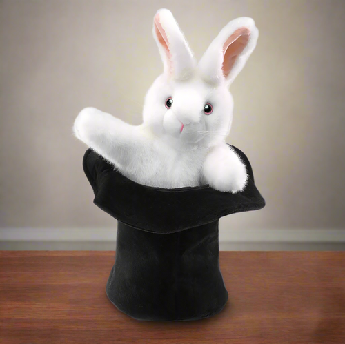 Folkmanis Rabbit in Hat Hand Puppet
