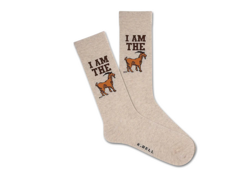 HotSox I Am The Goat Mens Crew Socks