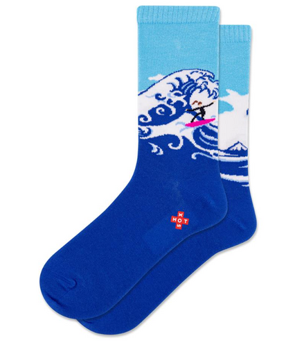HotSox Women's Ride the Wave Crew Socks