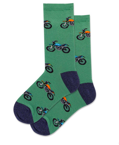HotSox Kid's Motorcycles Crew Sock- L/XL