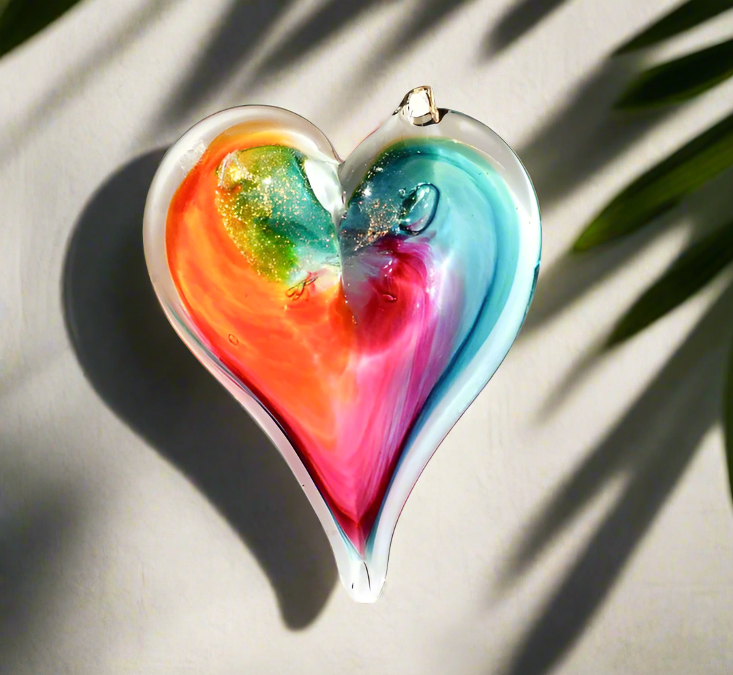 Luke Adams Glass Heart Suncatcher - Dream
