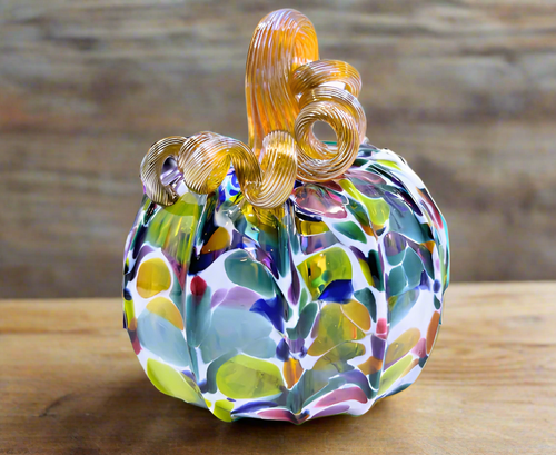 Luke Adams Glass Jewel over White Pumpkin-Mini