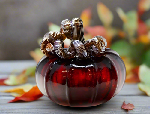 Luke Adams Glass Cranberry Pumpkin- Squat