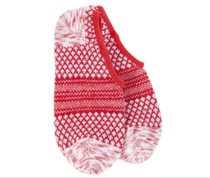 Crescent Sock Company Holiday Gallery Footsie- Peppermint