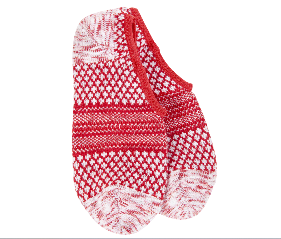 Crescent Sock Company Holiday Gallery Footsie- Peppermint