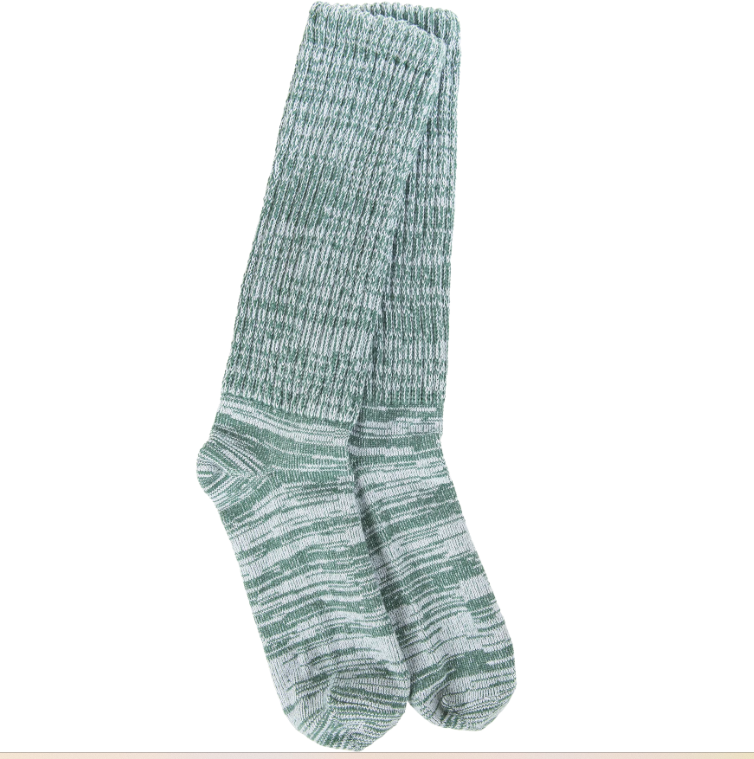 Crescent Sock Company Slub Slouch Crew-Spruce