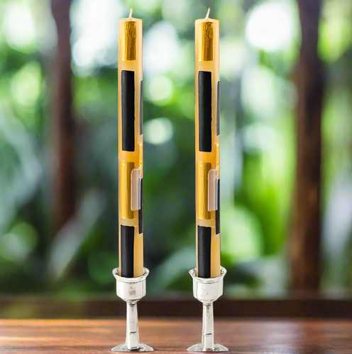 Kapula Klimt Painted Candles- Pair of 9