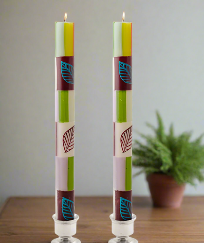 Kapula Magic Garden Painted Candles- Pair of 9