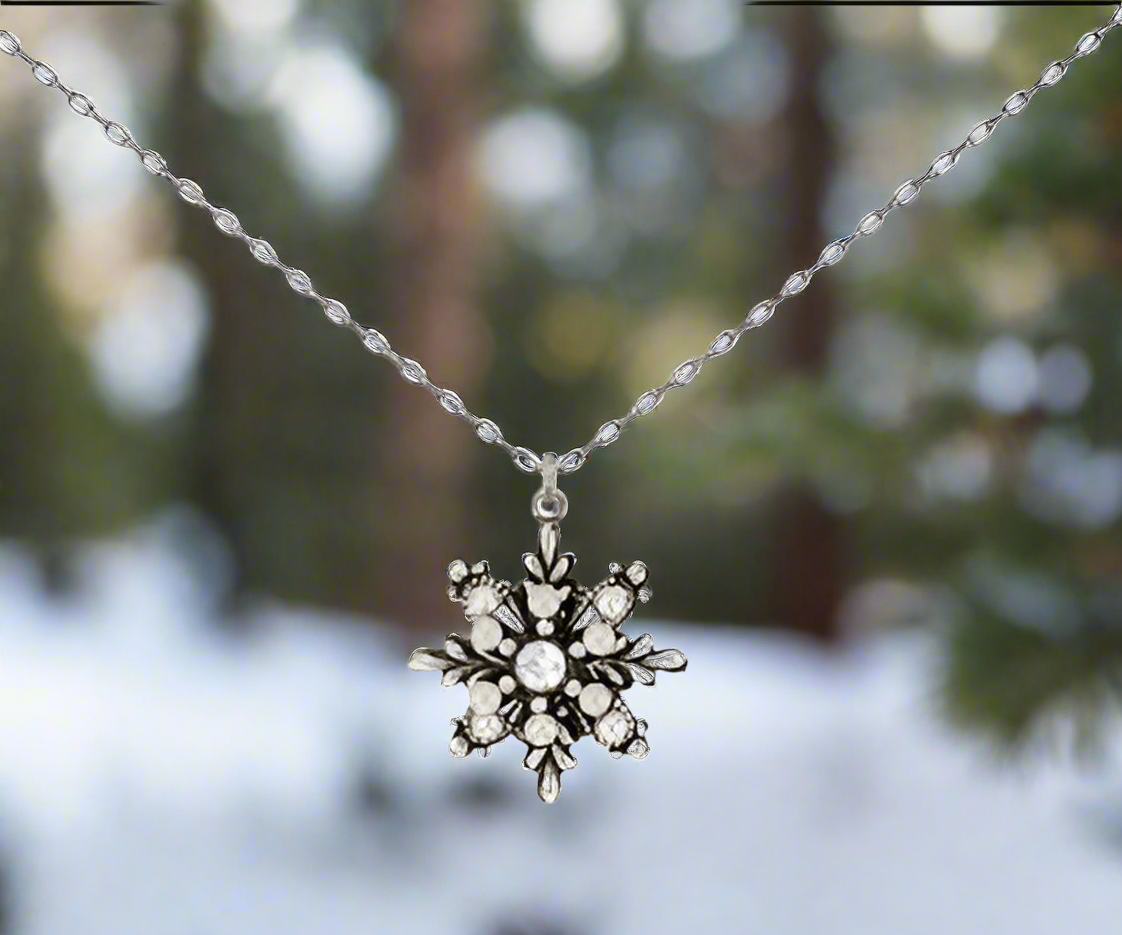 Firefly Jewelry Snowflake Pendant-8985WHT