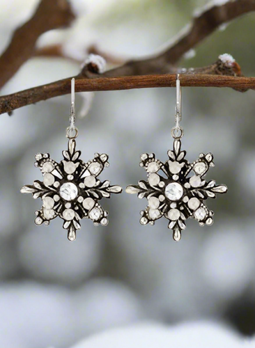 Firefly Jewelry Snowflake Earrings- 7813WHT