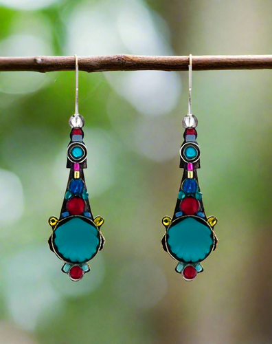 Firefly Jewelry Beach Glass Long Drop Earrings- E569JT
