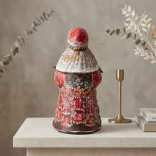 Load image into Gallery viewer, Hand Carved Russian Santa With Birds
