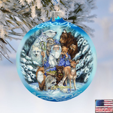 Load image into Gallery viewer, The Animal Whisperer Glass Ornament Limited Edition by J. Bergsma - Wildlife Holiday Decor - 73911-JB
