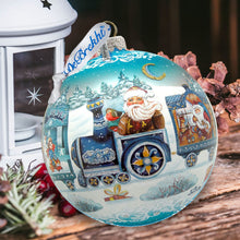 Load image into Gallery viewer, Express Train Ball Glass Ornament Limited Edition by G. DeBrekht - Christmas Santa Snowman Decor - 73873B
