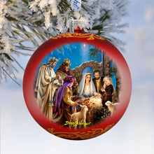 Load image into Gallery viewer, Holy Night Nativity Glass Ornament Limited Edition by D. Gelsinger - Nativity Holiday Decor - 73898-1208
