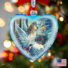 Load image into Gallery viewer, Light the Way Angel Glass Ornament Limited Edition by Strelkina at G. DeBrekht - Nativity Holiday Decor - 738-085-ST
