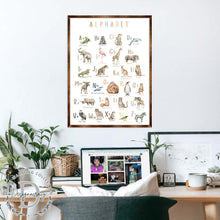 Load image into Gallery viewer, Animal Alphabet Art - Wooden Educational Art - Wall Decor - Homeschool Decor - Classroom Decor - Playroom Decor - Nursery Wall Art - Art For Kids - 310211
