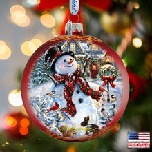 Load image into Gallery viewer, An Old-Fashioned Christmas Glass Ornament Limited Edition by D. Gelsinger - Christmas Santa Snowman Decor - 73893-1563
