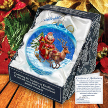 Load image into Gallery viewer, Enchanted Midnight Journey Lg Glass Ornament by G.Debrekht - Christmas Holiday Decor - 73962
