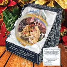 Load image into Gallery viewer, A Miracle Is Born in Gold Lg Glass Ornament by D. Gelsinger - Nativity Holiday Decor - 73952G
