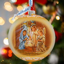 Load image into Gallery viewer, Angels Lullaby Lg Glass Ornament by G.Debrekht - Nativity Holiday Decor - 73940
