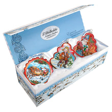 Load image into Gallery viewer, Christmas Glass Ornament Set of 3 by G. DeBrekht - Christmas Decor - 75103-B3
