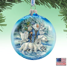 Load image into Gallery viewer, The Wild Spirits of Winter Glass Ornament Limited Edition by J. Bergsma - Christmas Santa Snowman Decor - 73910-JB
