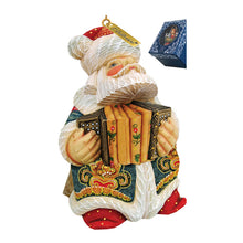 Load image into Gallery viewer, Accordion Santa Sculpted Hand-Painted Christmas Figurine by G. Debrekht - Snowman Decor
