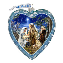 Load image into Gallery viewer, Holy Family Glass Ornament Limited Edition by D. Gelsinger - Nativity Holiday Decor - 738-101-DG
