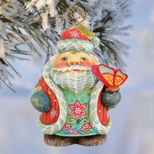 Load image into Gallery viewer, Spring Butterfly Santa Sculpted Hand-Painted Christmas Figurine by G. DeBrekht - Easter Spring Decor - 651826
