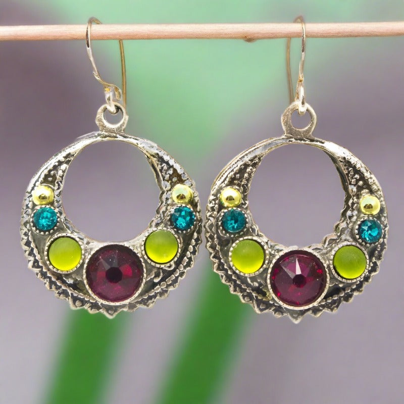 firefly jewelry earrings, ruby simple hoop