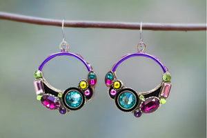 firefly jewelry earrings, purple calypso hoop