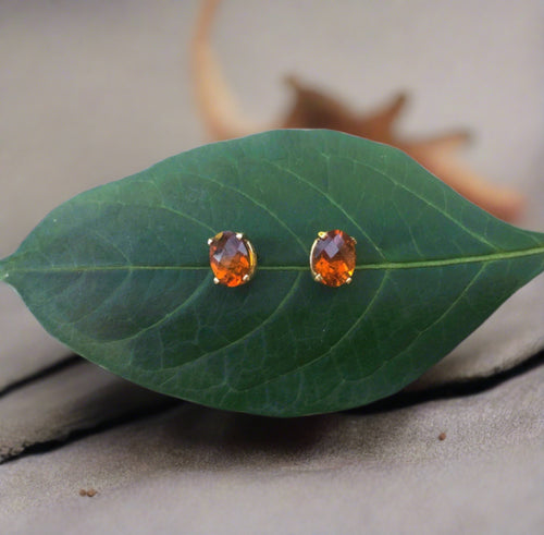 citrine earrings in 14k yellow gold