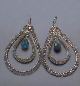arivka labradorite earrings set in sterling silver.
