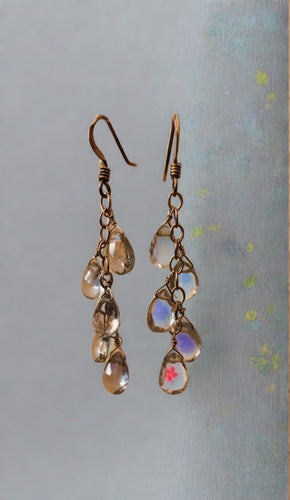 pom jewelry earrings, green amethyst in sterling silver