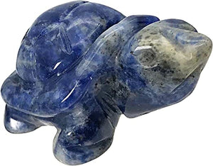 2" Hand Carved Turtle- Sodalite