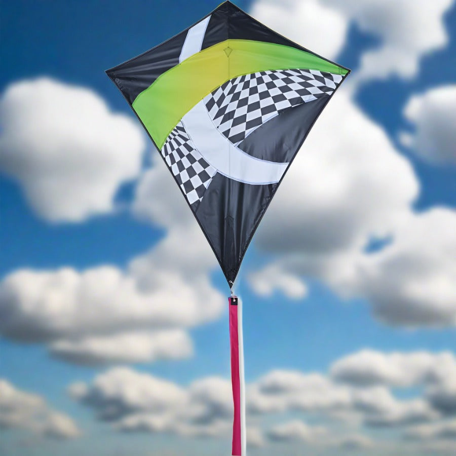Premier Kites 38 in. Travel Diamond Kite - Neon Tron