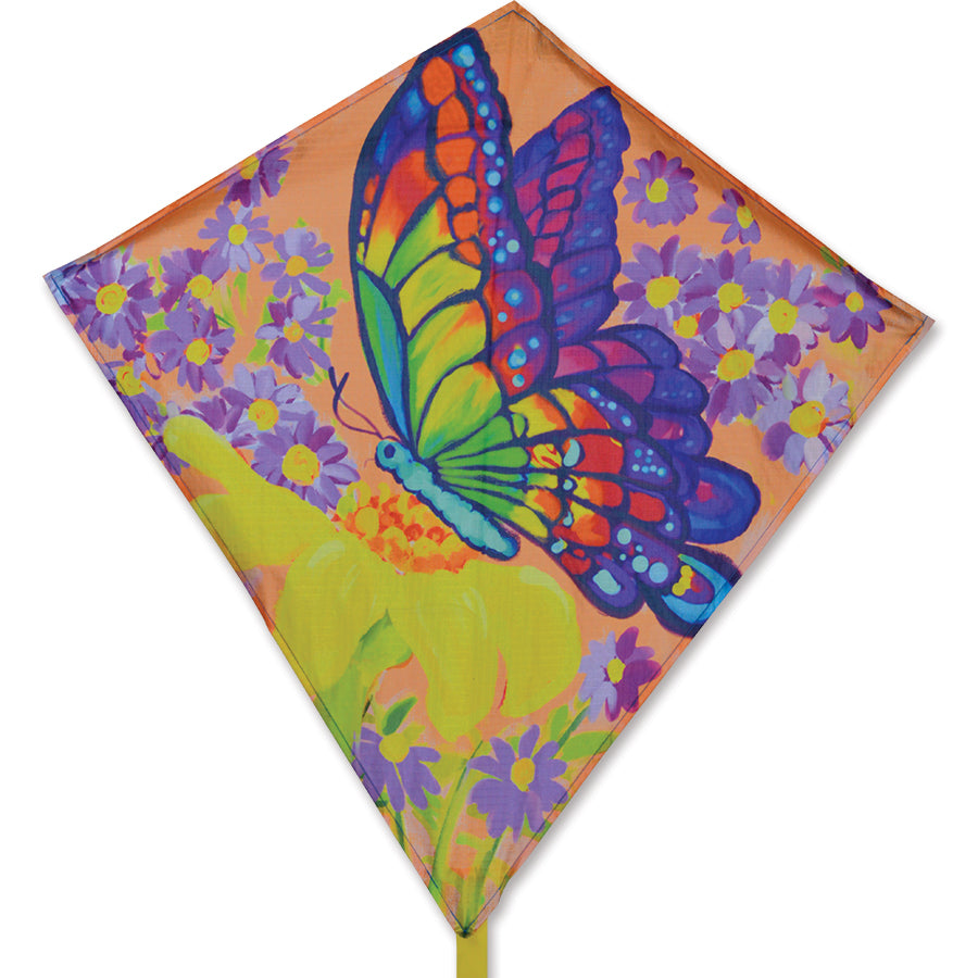 Premier Kites 25 in. Diamond Kite - Butterfly and Wildflowers Media 1 of 1