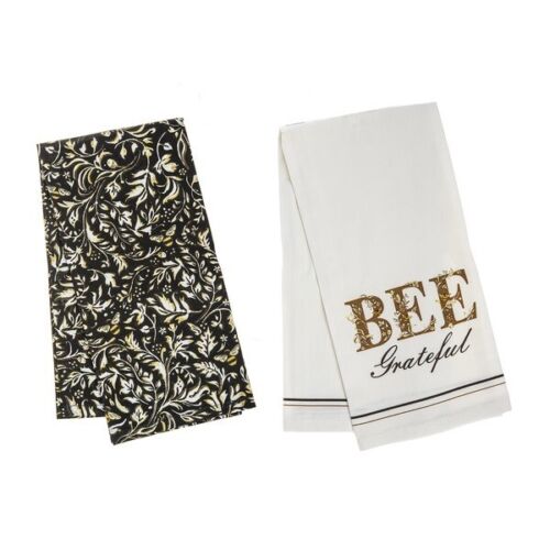 Ganz Bee Tea Towel Set of Two Media 1 of 1