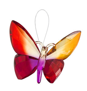 Ganz Crystal Expressions Hanging Rainbow Butterfly- Orange, Red, Pink