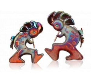 raku potteryworks small kokopelli figurine- 3"