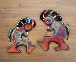 raku potteryworks small kokopelli figurine- 3"