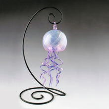 Load image into Gallery viewer, boise art glass, small hanging jellyfish sm. violet
