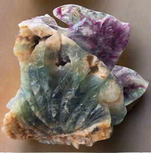 hand carved fluorite fish