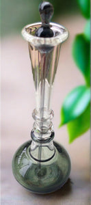 boise art glass perfume bottle-smokey