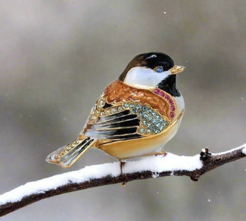 kubla crafts bejeweled mini chickadee box