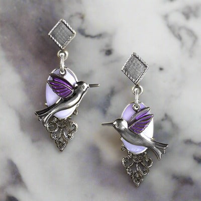 silver forest earrings- ne-0510