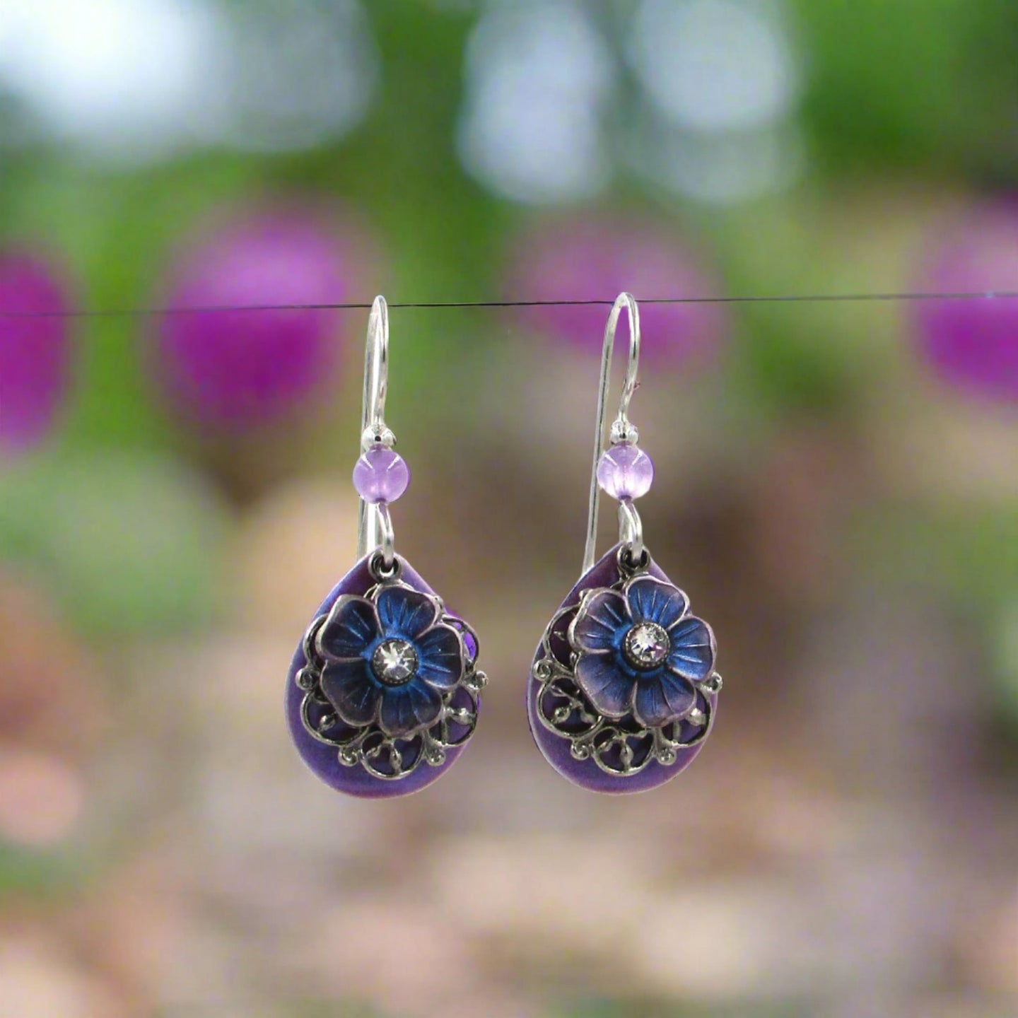 silver forest earrings- ne-1821