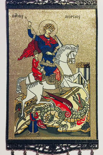 la nazar saint george icon tapestry- medium