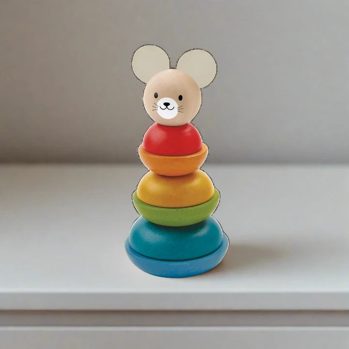 plan toys stacking rings- mouse
